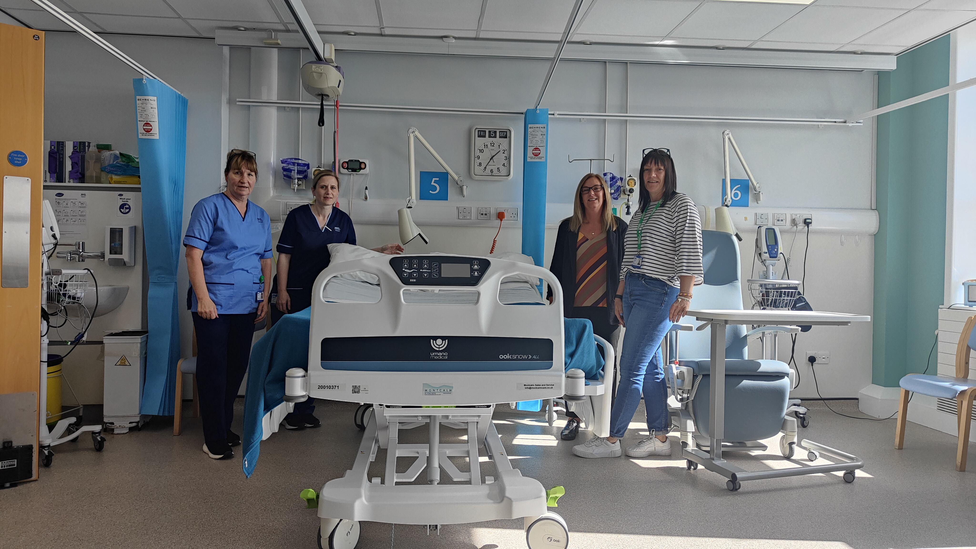 Delivery of palliative cuddle bed