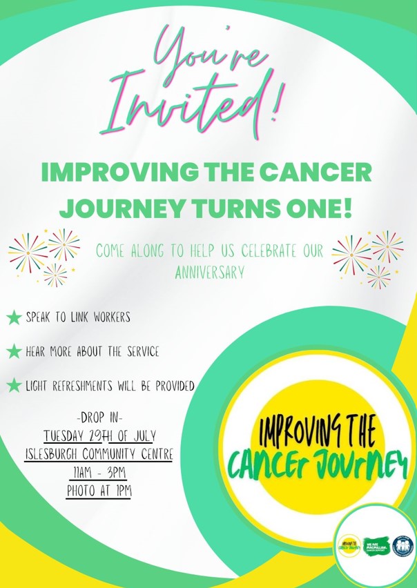 Improving the Cancer Journey event poster