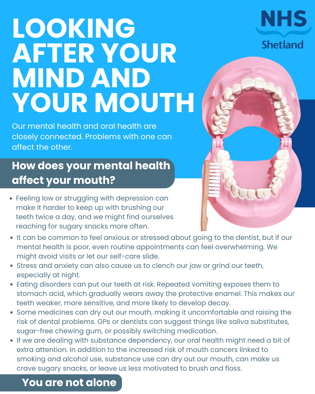 Looking after your mind and mouth flyer