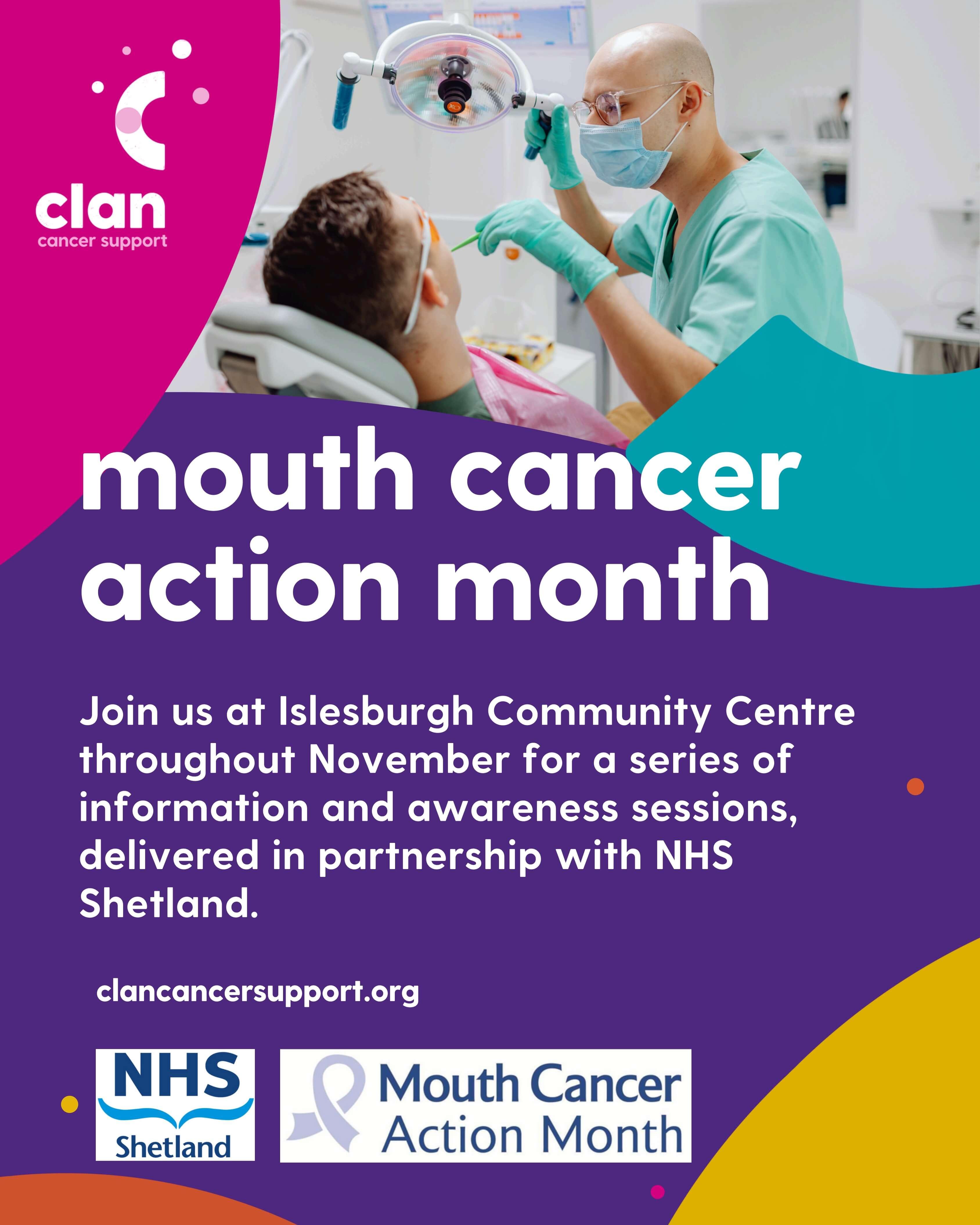Poster for mouth cancer action month