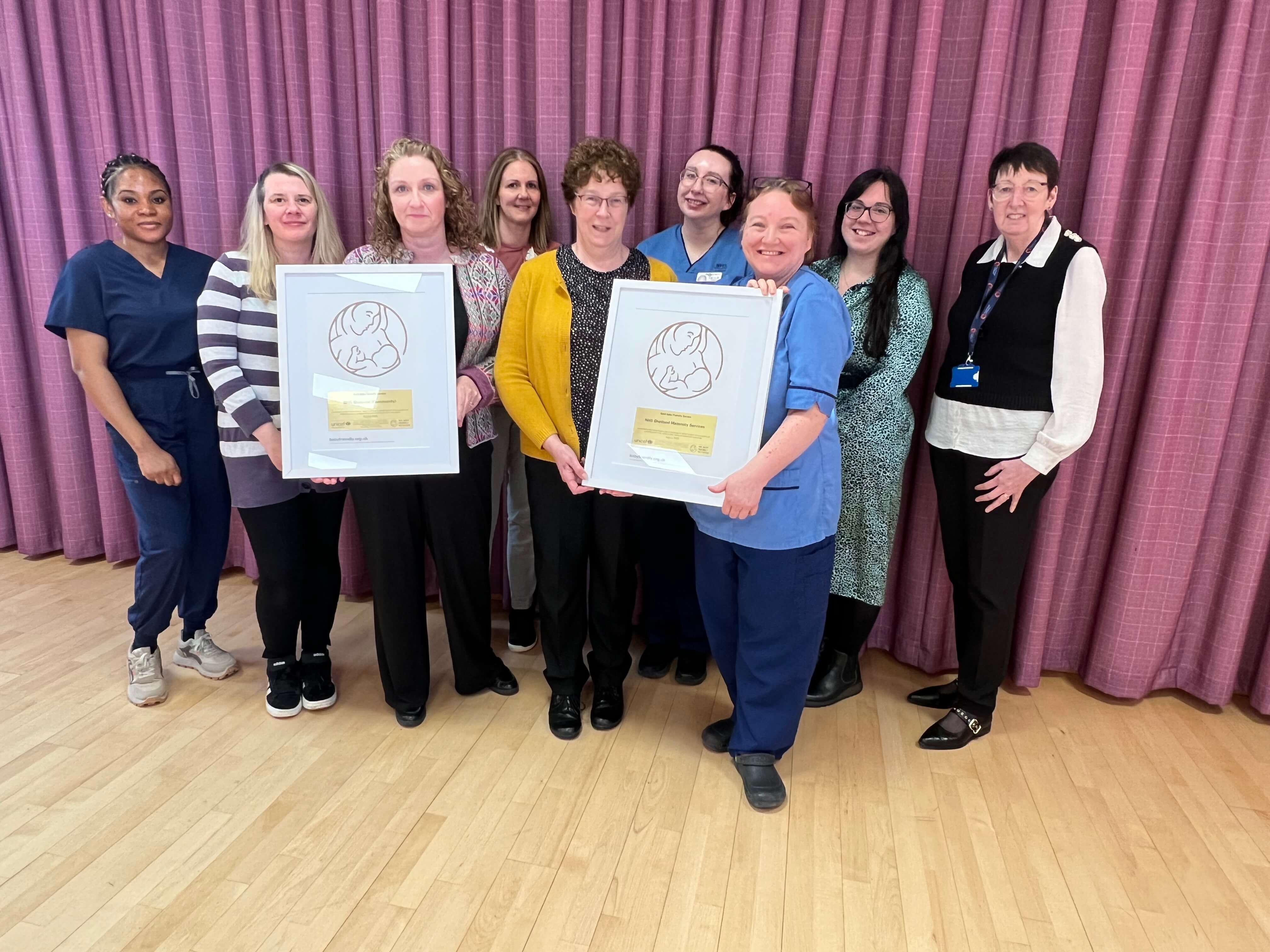 NHS Shetland celebrates UNICEF Gold Baby Friendly accreditation
